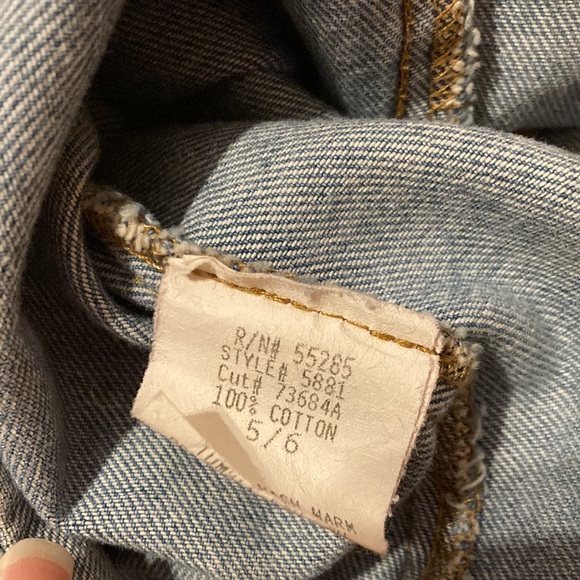 Vintage Blue Button Front Jean Skirt - Picture 5 of 5